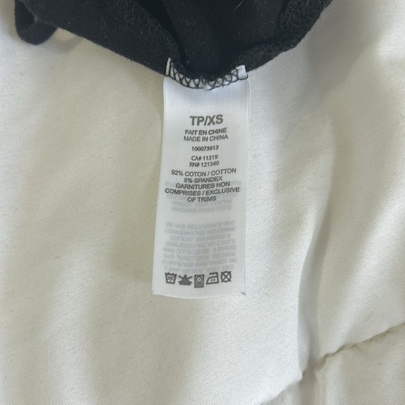 Garage Black Ruched Tie Front Crop Top size XS cotton blend - Picture 4 of 5